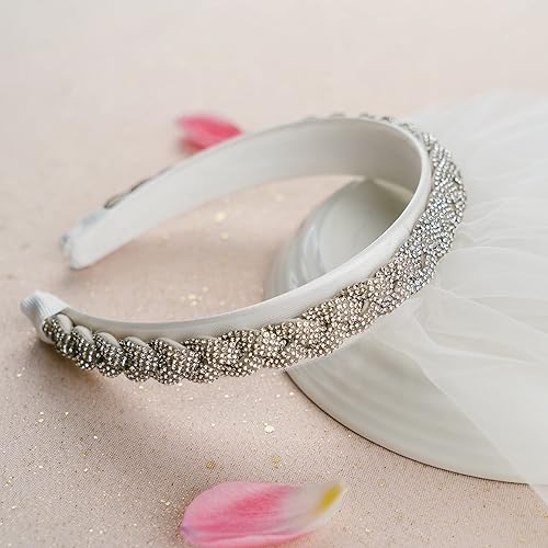 Miniatura 2 de PapaKit Diadema de diamantes de imitación brillantes de alta calidad con velo Suministro de fiesta de novia para despedida de soltera, compromiso,
