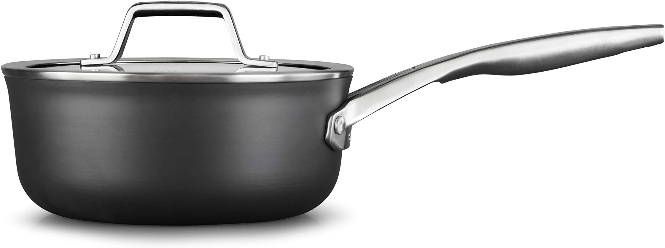 Calphalon Premier Hard-Anodized Nonstick 2.5-Quart Saucepan with Cover, Black