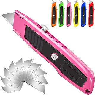 Jetmore Box Cutter Utility Knife, Box Cutter Retractable, Heavy Duty Box Cutters Box Cutter Knife, Rubber Handle Carpet Bo...