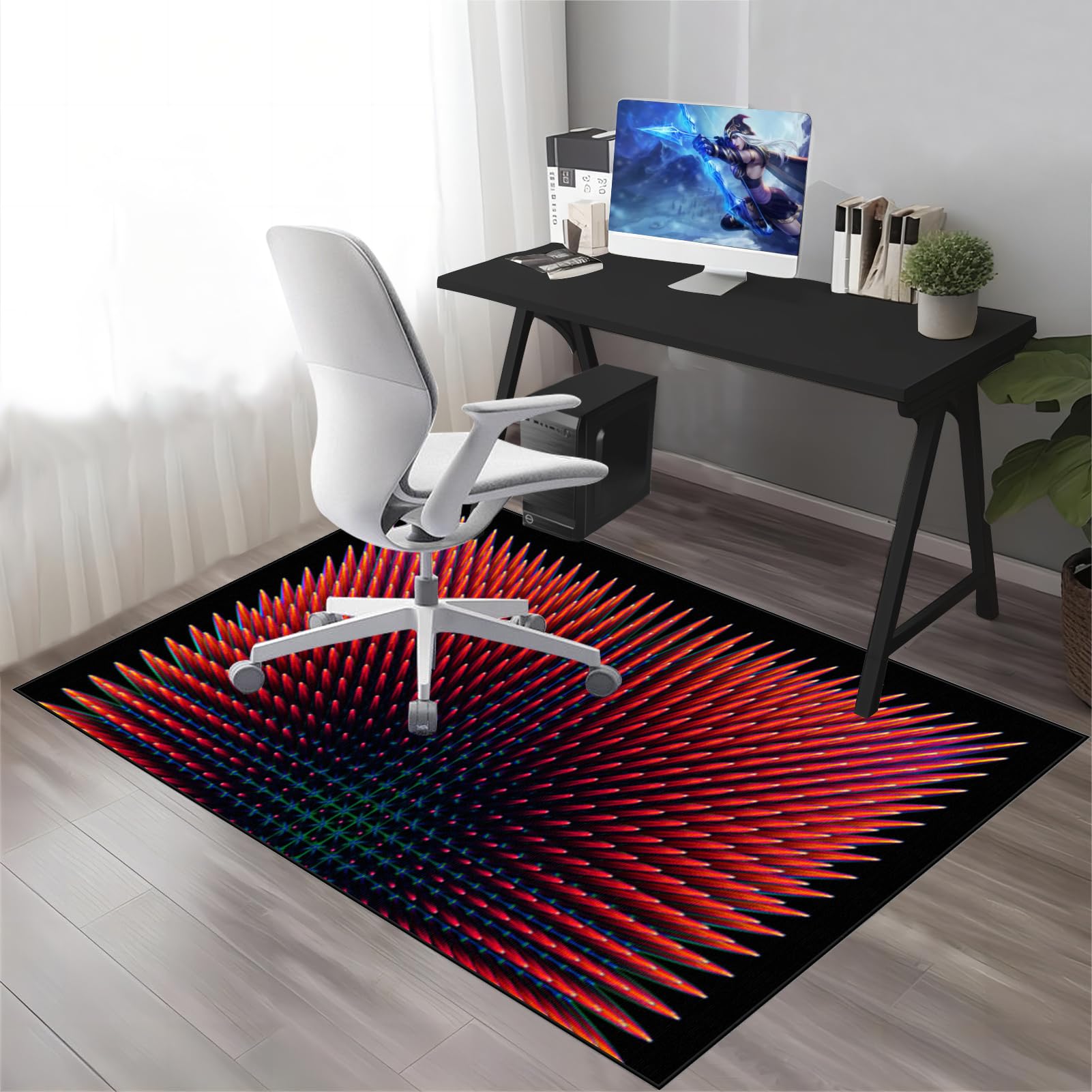 Bureaustoelonderlegger voor laminaat/tapijt-stoelmat/gaming-tapijt, stoelonderlegger, vloerbeschermingsmat voor harde vloeren, bureaustoelmat, vloerbescherming, 180 x 210 cm