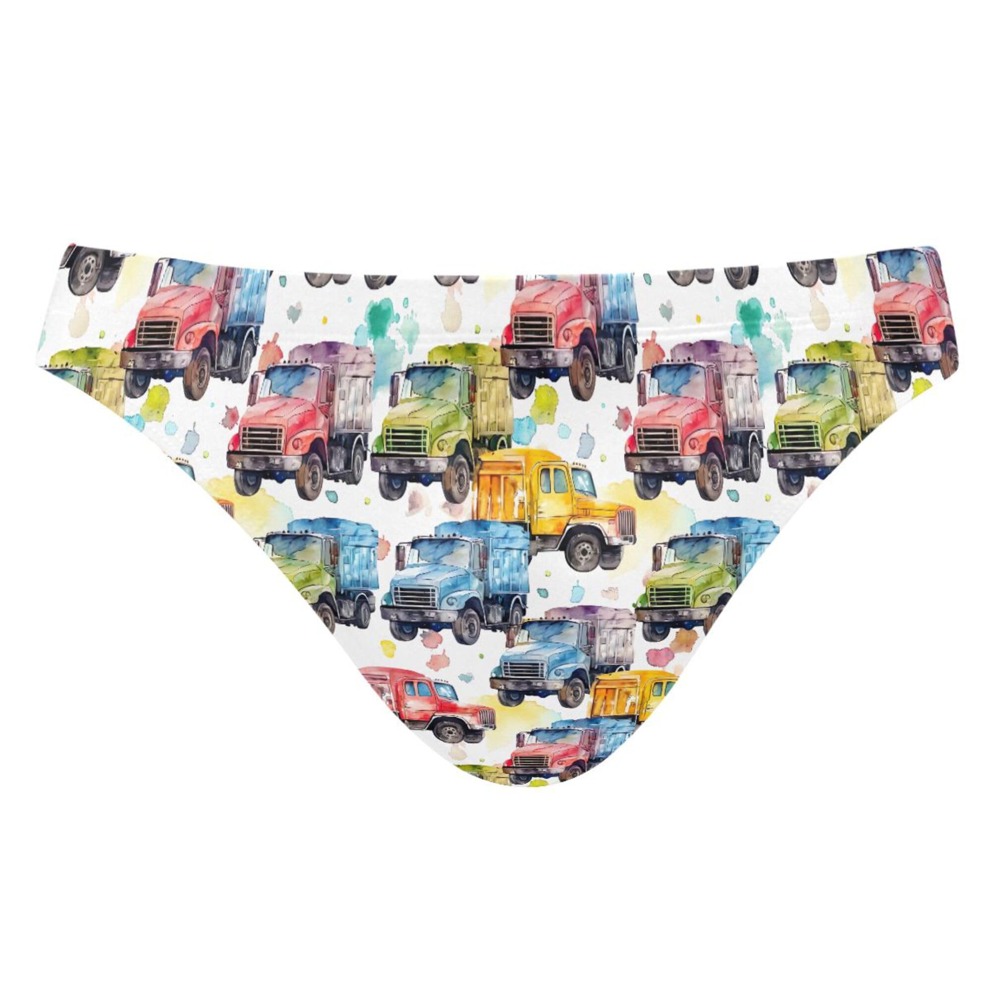 Men's Swim Briefs Watercolor Car Swimsuit Beach Swimwear Bikini M B0403359