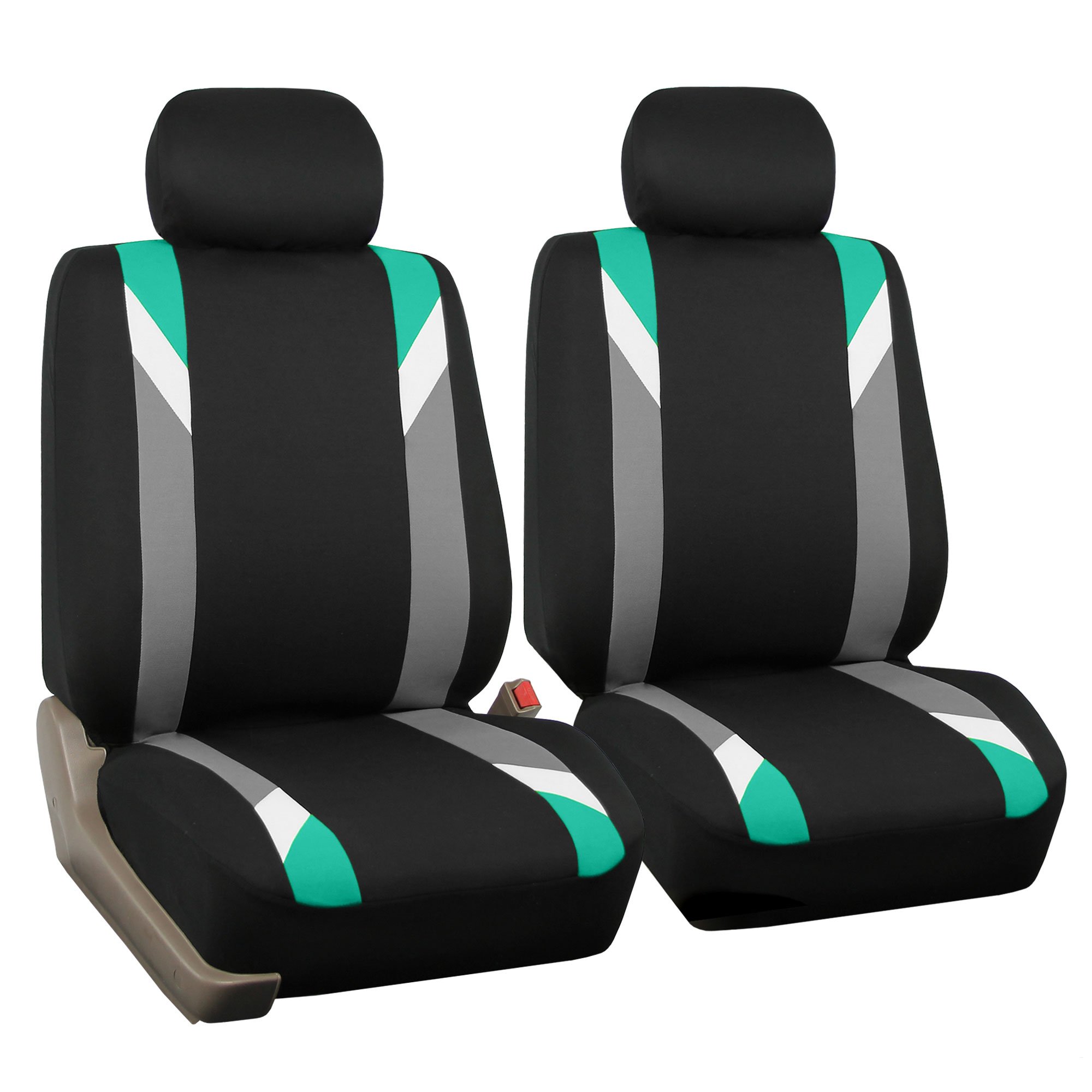 Fh Group Front Set Cloth Car Seat Covers For Low Back Car Seats With Removable Headrest Universal Fit Airbag Compatible Seat Cover For Suv Sedan 816352021392