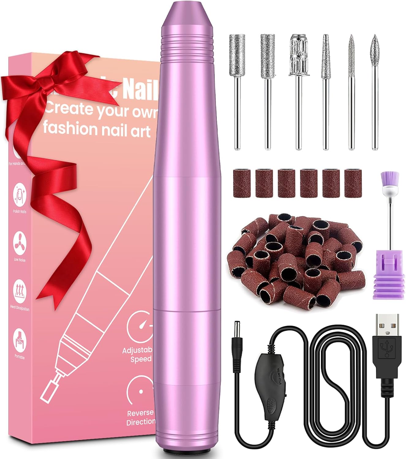 Nail Drill Machine, Electric Nail Files for Acrylic and Gel Nails