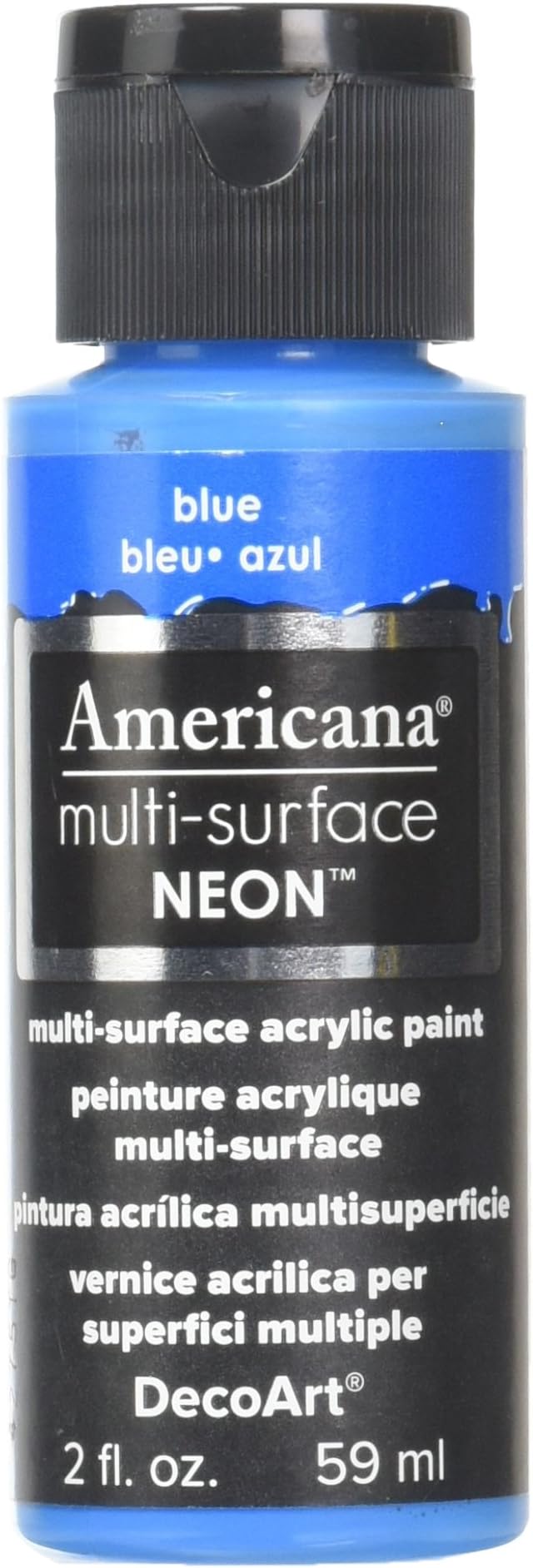 DecoArtAmericana Multi-Surface Neon Paint, 2-Ounce, Blue