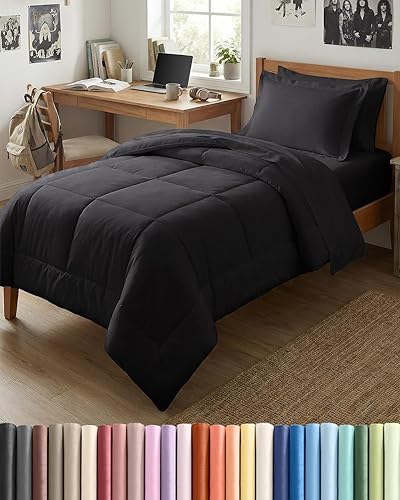 Miniatura 55 de Juego de edredón de tamaño Queen - Juego de cama de 3 piezas para todas las estaciones - 1 edredón suave acolchado con cintas en las esquinas y 2