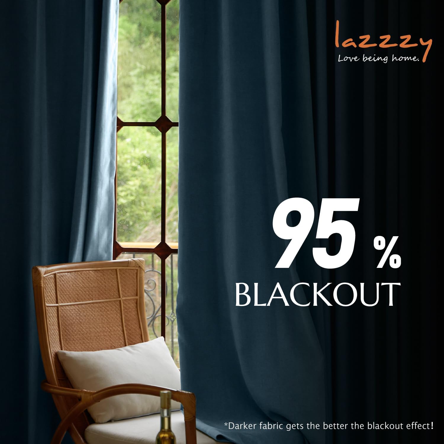 Lazzzy Blue Blackout Velvet Extra Long Curtains 108 Inch Long Pinch Pleated Room Darkening Drapes Luxury Thermal Insulated Treatments for Bedroom Living Room 2 Panels, 52 x 108 Inch, Aegean Blue