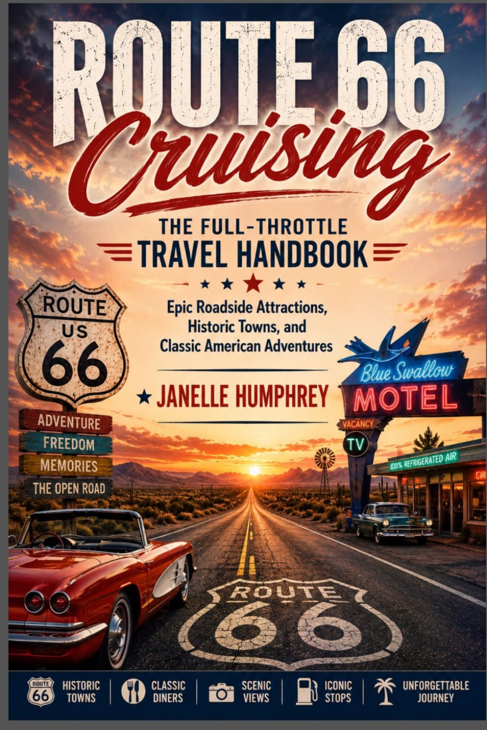 ROUTE 66 CRUISING: THE FULL-THROTTLE TRAVEL HANDBOOK: Epic Roadside Attractions, Historic Towns, and Classic American Adventures