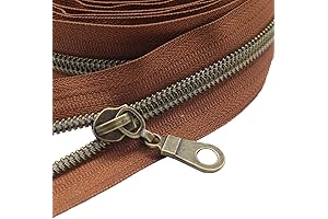 MebuZip #5 Antique Brass Zipper Nylon Coil Zippers