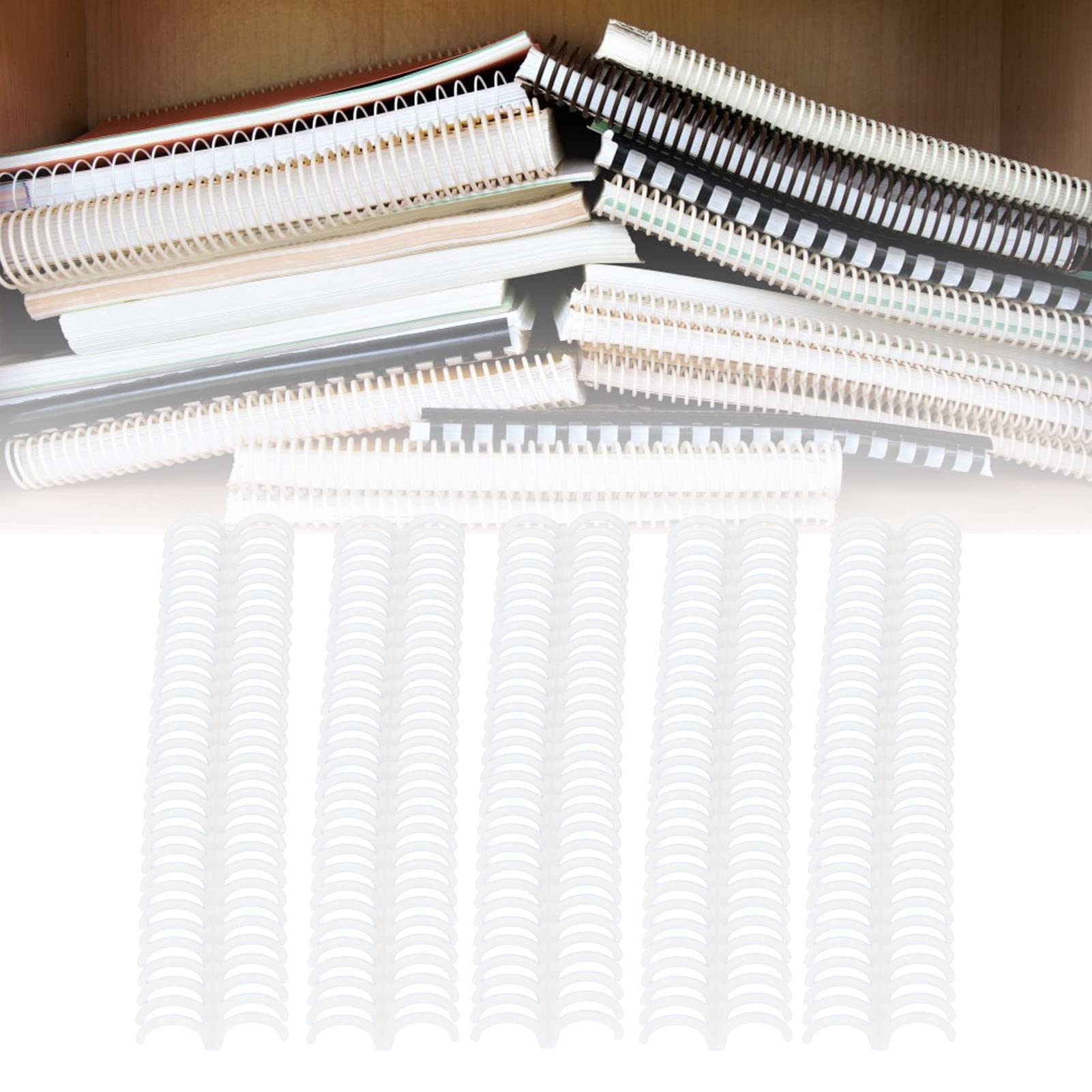 10 Pezzi Spine per Rilegatura a Pettine,22mm 30 Fori Pettine per Rilegatura in Plastica per Rilegatura a Fogli Sfusi 180 Fogli di Capacità per Libri di Cancelleria Ad Anello per Album di Diari