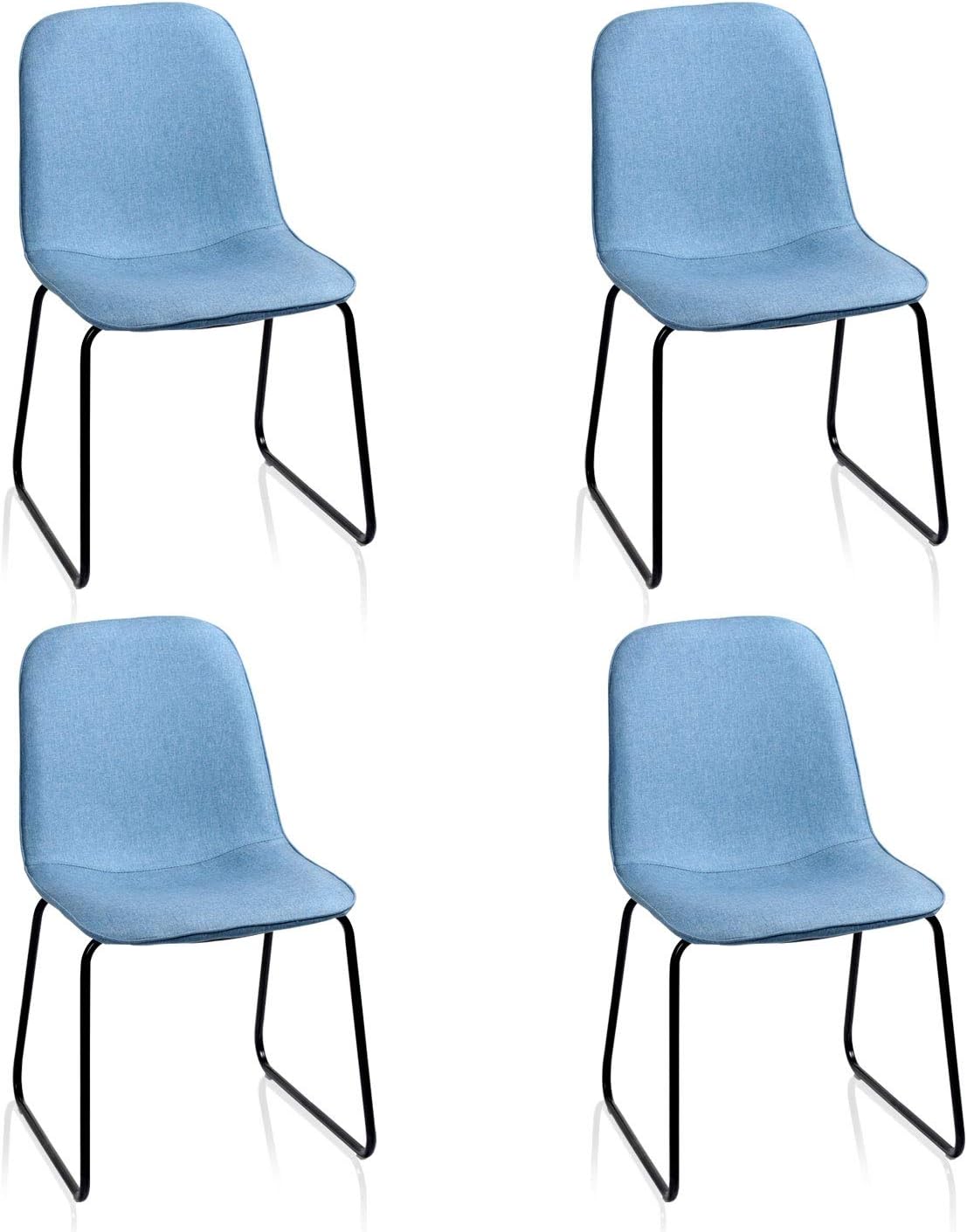 Set 4 Dining Chairs, Kitchen Retro Designed Dining Set for Modern Member Family