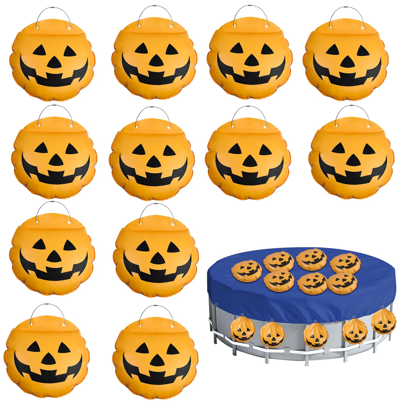 Poids de couverture de piscine sac à eau Halloween pour bâche de piscine hors sol