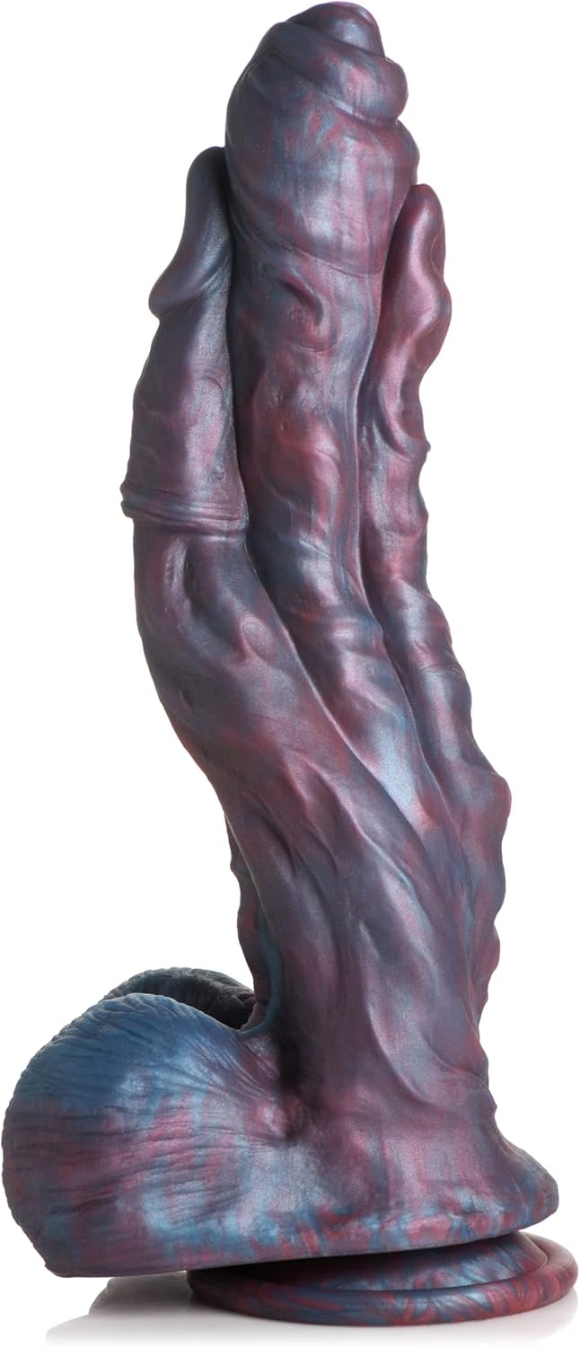 CREATURE COCKS Hydra Sea Monster Fantasy Roleplay Made with Premium Silicone Dildo for Men Women & Couples, Firm Flexible Soft Surface with Strong Suction Base, 1 Piece - Purple