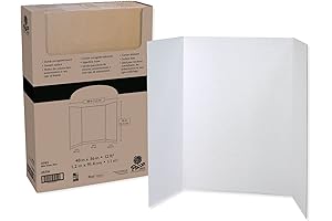Pacon® Tri-Fold Presentation Boards | 48" x 36" | White | Single...