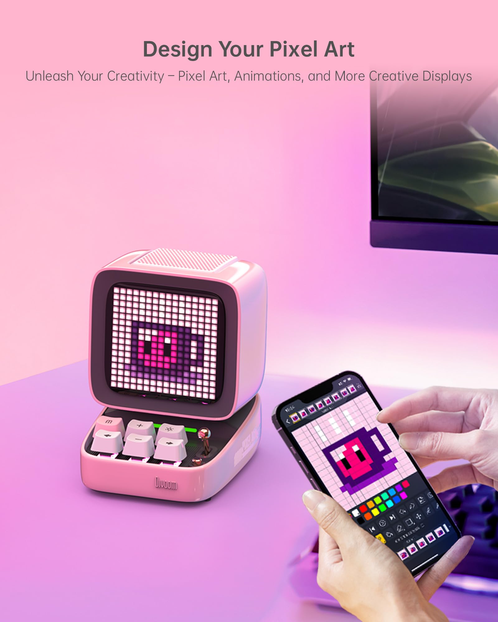 Amazon.com: Divoom Ditoopro Pixel Art Speaker, Retro Bluetooth
