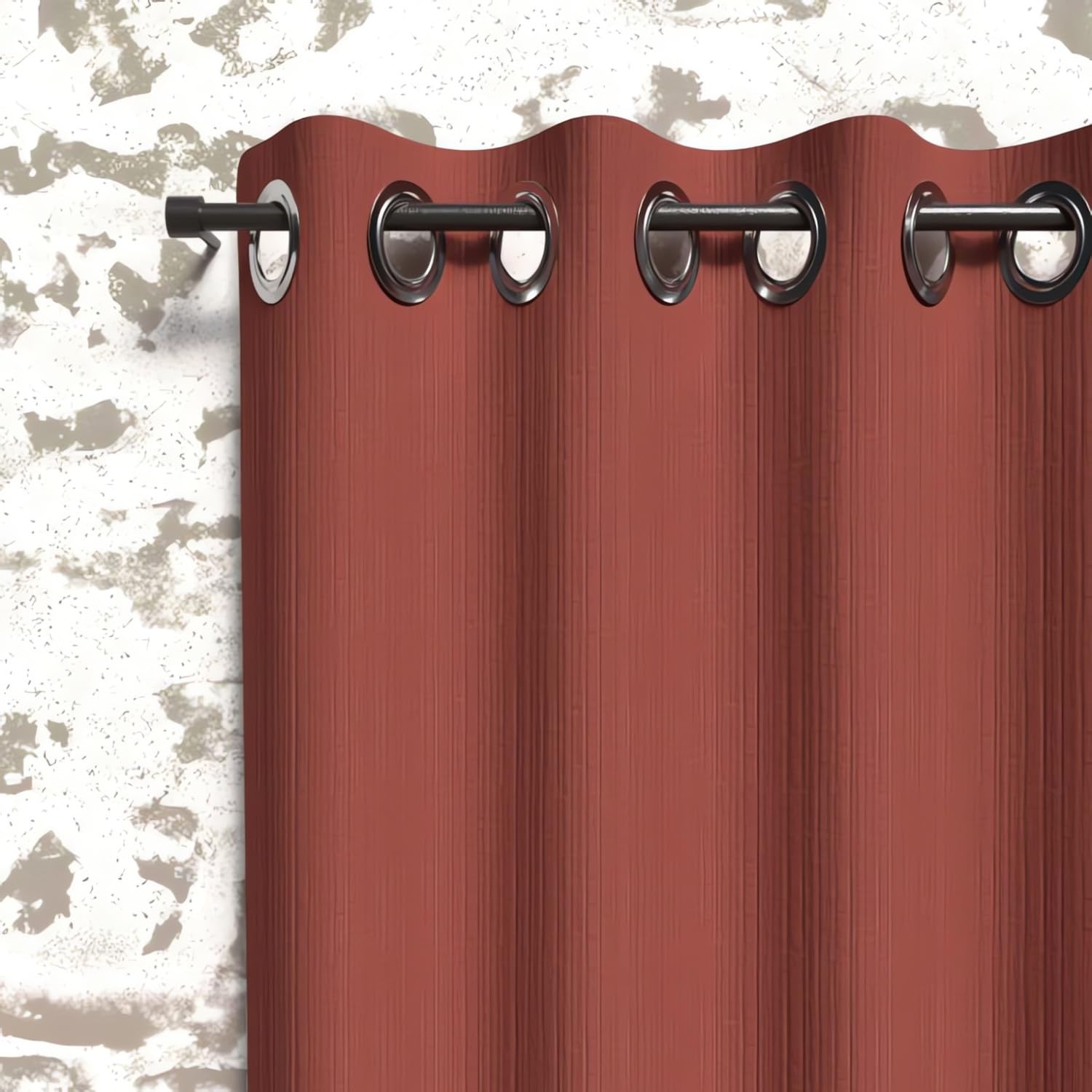 Soleil d'ocre, Boheme Insulated Curtain with Eyelets 135 x 250 cm Brick