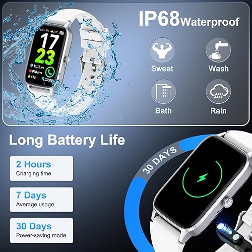 Miniatura 7 de Reloj inteligente para hombres y mujeres (respuestahacer llamadas), 2025 HD Touch Fitness Tracker 1.57" Smartwatch con frecuencia cardíacamonitor de