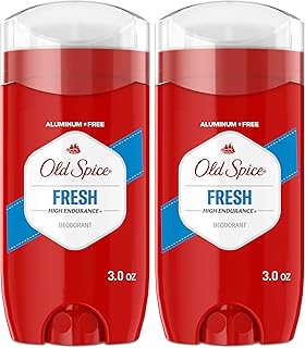 Old Spice Aluminum Free Deodorant For Men, High Endurance, 24/7 Sweat Defense & Odor Protection, 24/7 Freshness & Lasting Scent, Fresh Scent, 3.0 oz (Pack of 2)