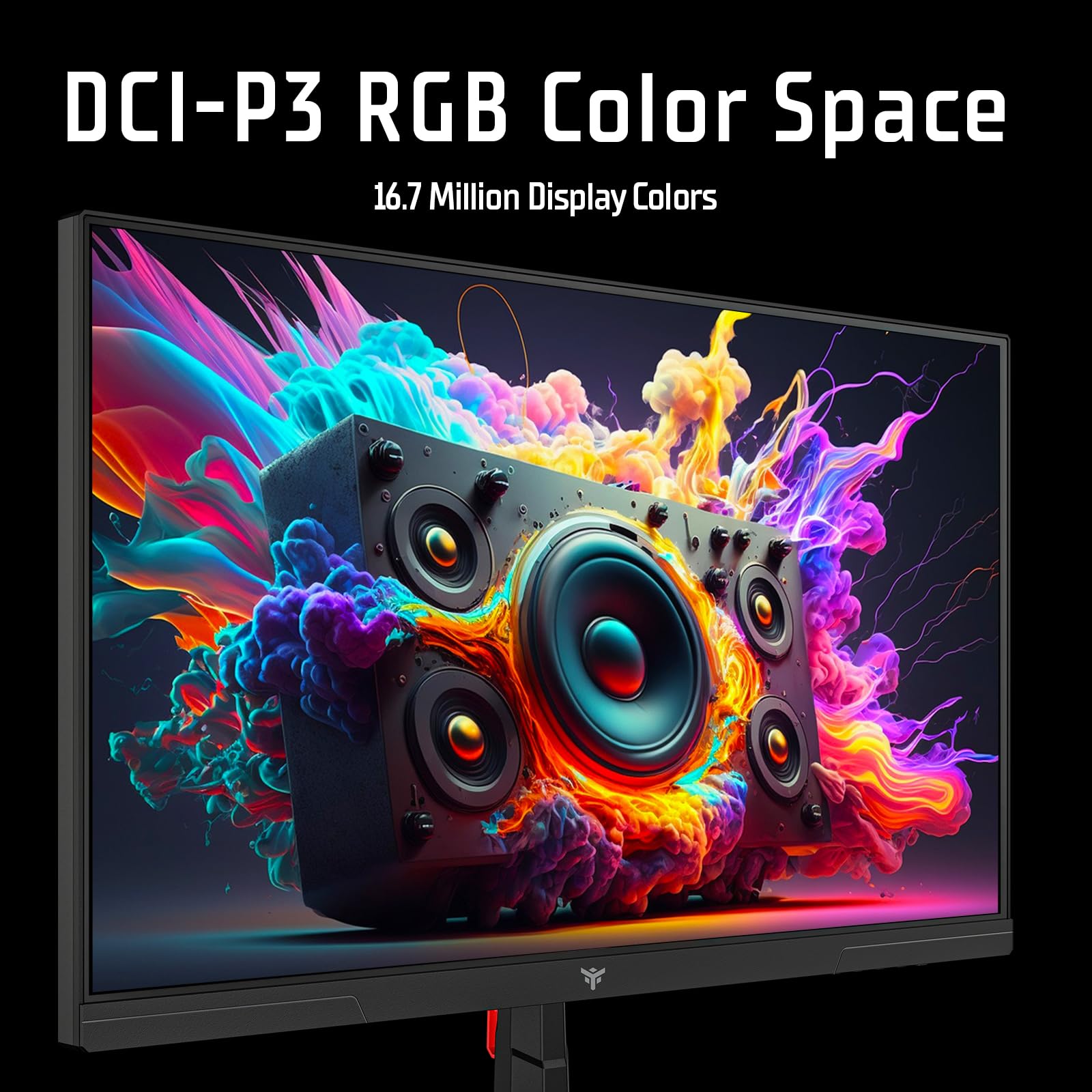 Itek Monitor GGF - 24,5" Piatto, 1920x1080 FHD, Pannello VA da 260Hz, Risposta 1ms, Collegamenti HDMI e DP, HDR, Adaptive Sync, Illluminazione RGB posteriore