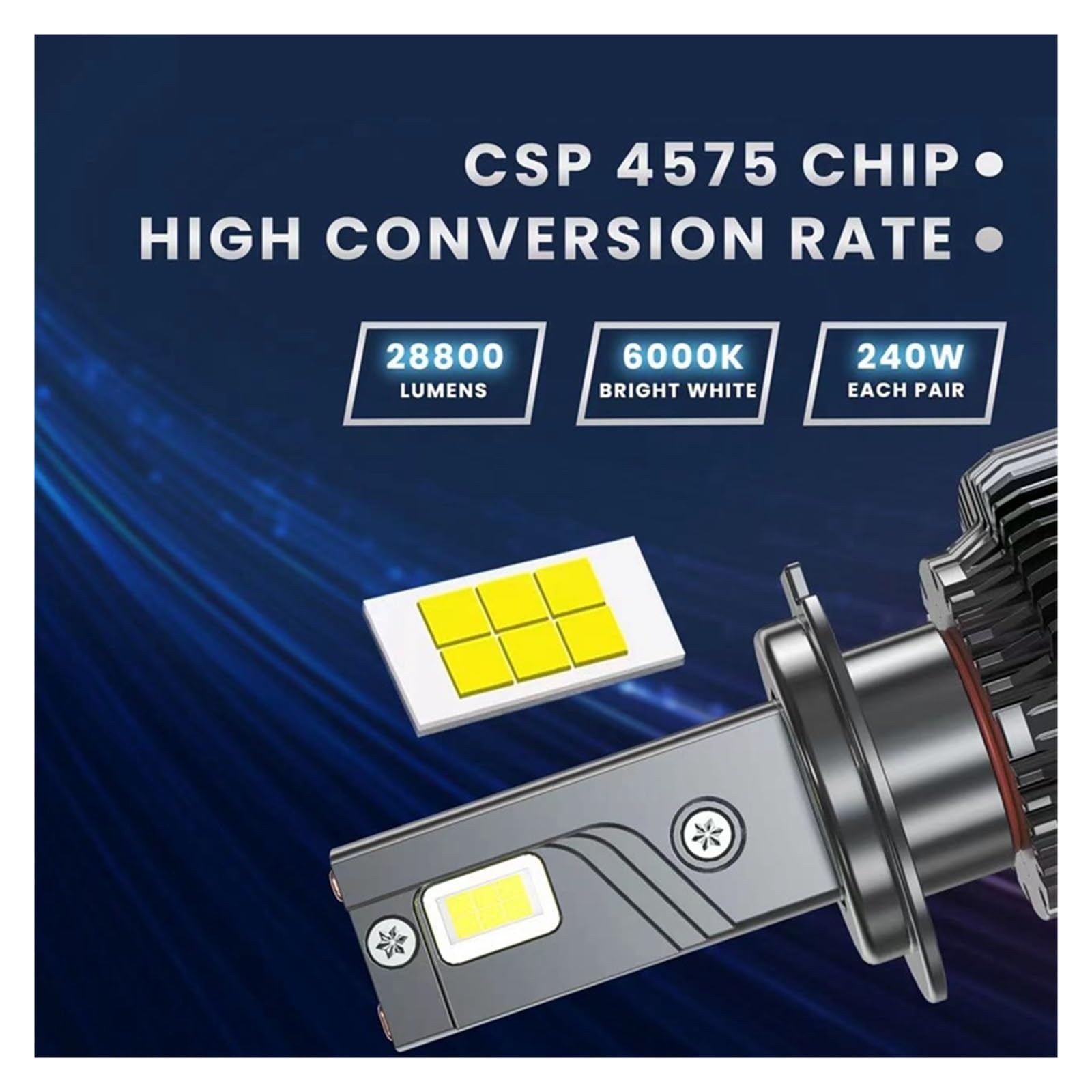 240W H7 H11 9006 Bombilla LED Kit de faros LED Luz de coche Luz antiniebla H7 9006 H8 H9 Lámpara LED de coche Faros LED(H4/9003/HB2 Hi/Lo)