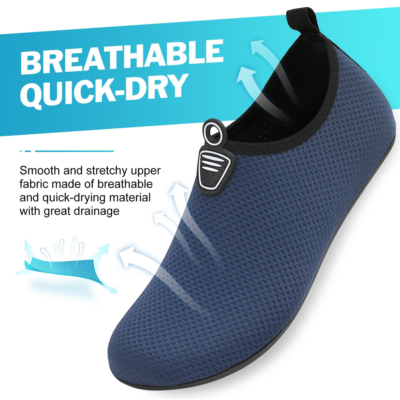 RUOMU Scarpe da Scoglio Donna Uomo da Immersione Scarpette da Surf Water Shoes Barefoot per Bagno Spiaggia Mare Snorkel Yoga, Gr.34-47