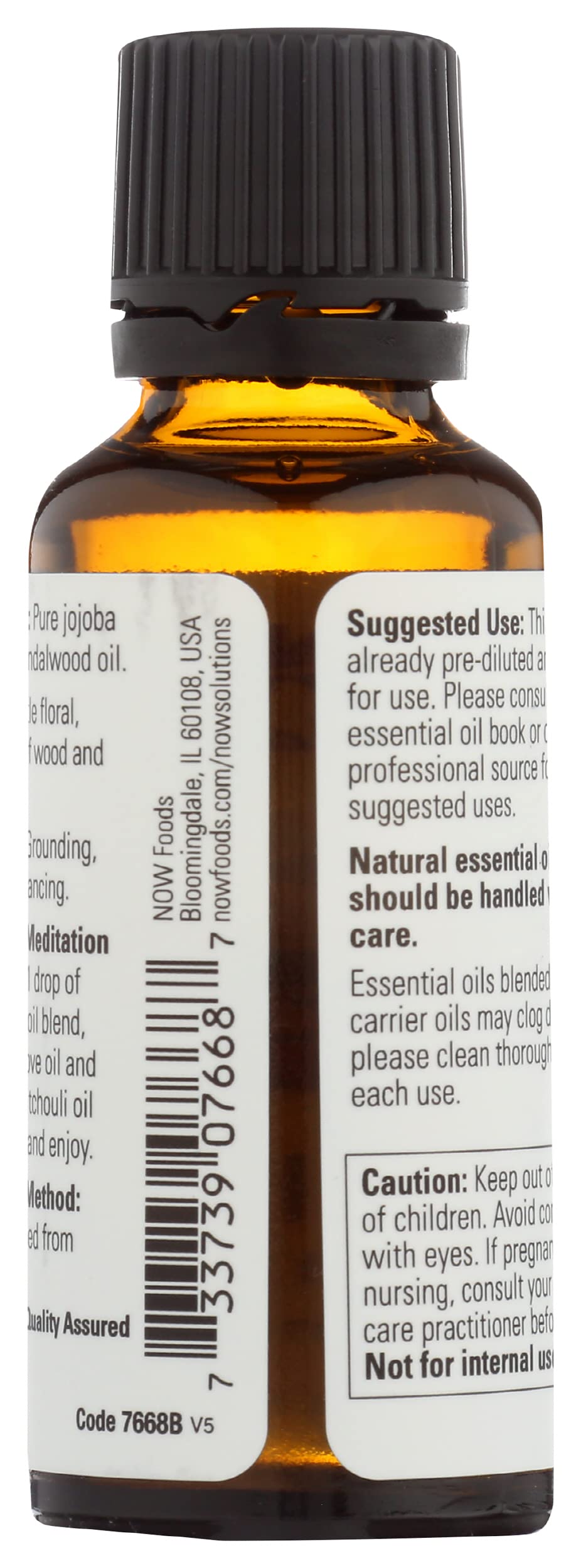 NOW Jedzenie - 100% czysty i naturalny 14% olejek eteryczny mieszanka drzewa sandałowego - 1 fl. oz.