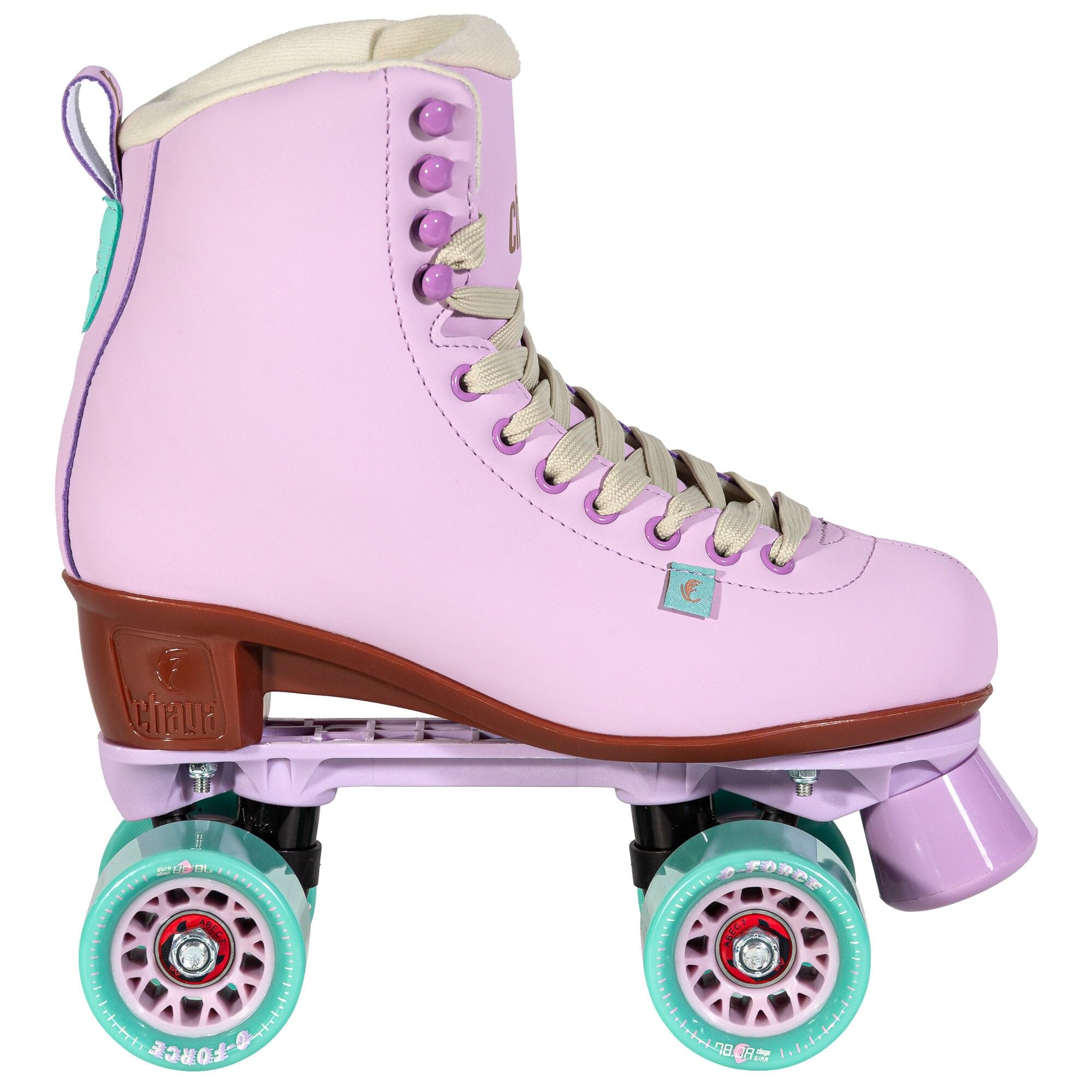 Chaya Melrose Lavender Roller Skates - Stilvolle Rollschuhe im Retro-Style von 36 bis 42 - Komfortable vegane Materialien - Glasfaserverstärkte Kunststoffplatte - 61mm/78A Rollen