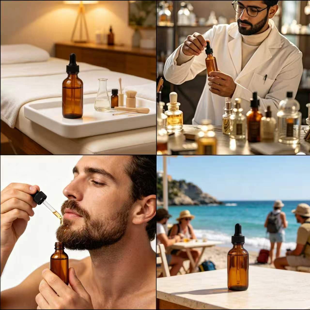 2oz Dropper Bottles,12 Pack Amber Glass Boston Bottles， 60ml Thick Dark Amber Glass Tincture Bottle with Eye Droppers, for Essential Oils, Perfume, Leak Proof Travel Bottle for Liquids