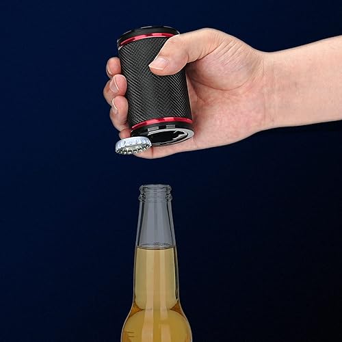 Miniatura 3 de KITCHENDAO Abridor de botellas de cerveza de lujo con receptor magnético de tapa  Empuje para abrir  Mantén la tapa intacta  Paquete en caja de