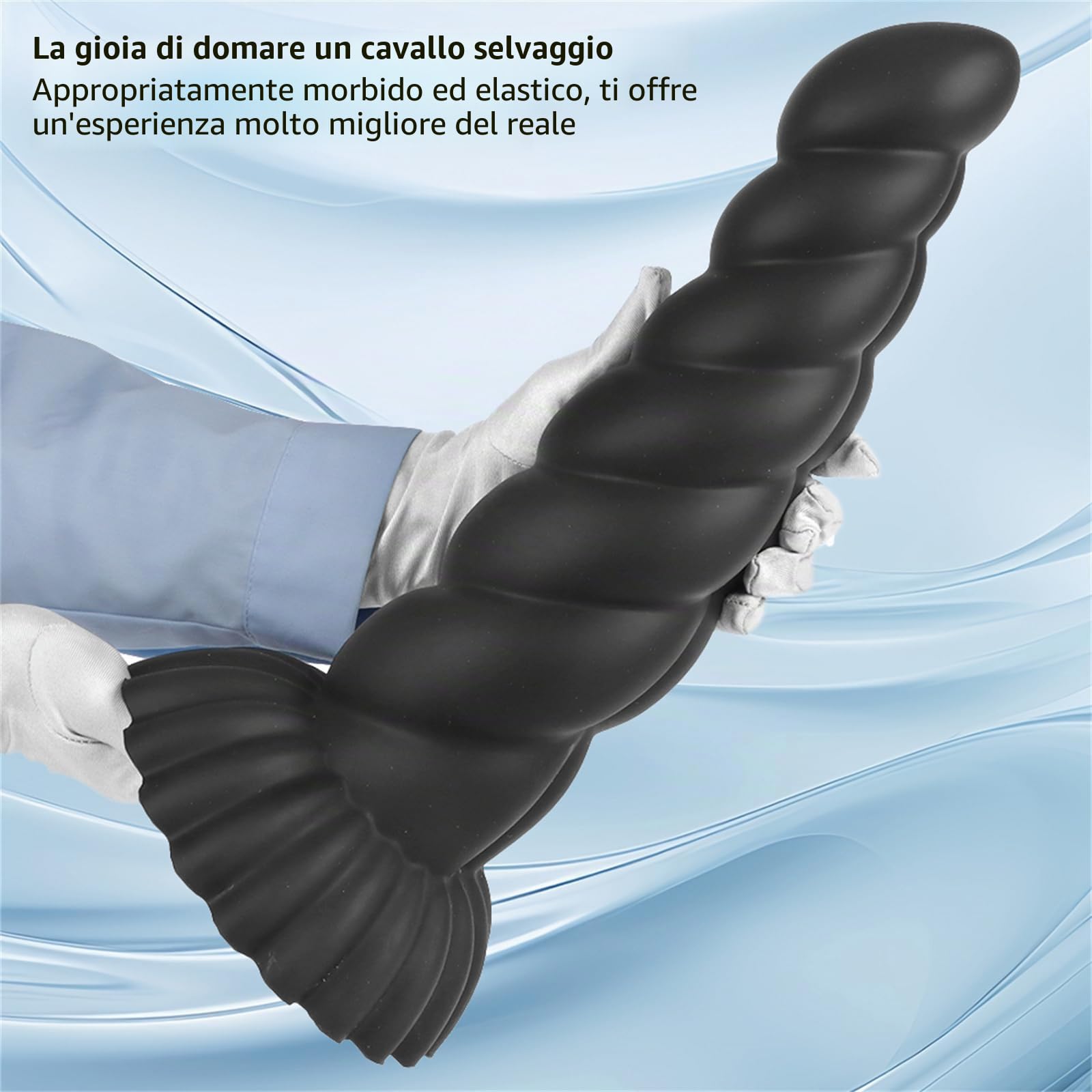 Dildo Anale a Spirale Enorme Dildo Realistico 37,5 Cm XXL Extra Grande Buttplug con Ventosa Dildo Mostruoso Massaggio alla Prostata Masturbatore Vaginale Plug Anale in Silicone