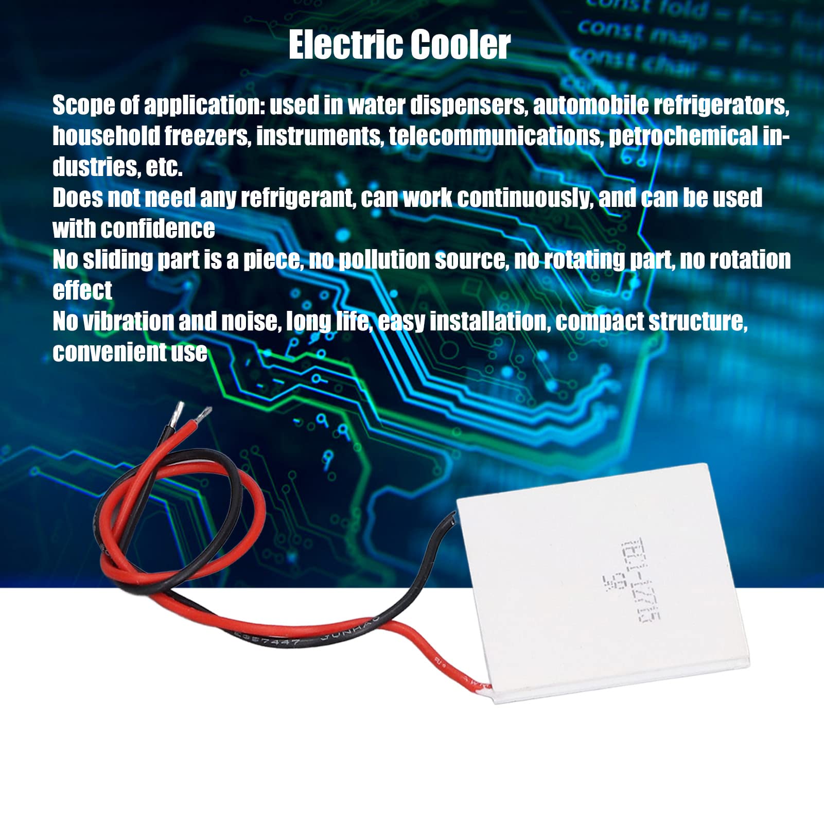 QANYEGN Peltier Cooler, Thermoelectric Cooler Cooling Peltier Plate Module, Ceramic Fast Cooling Speed Compactle Plate Module for Instruments