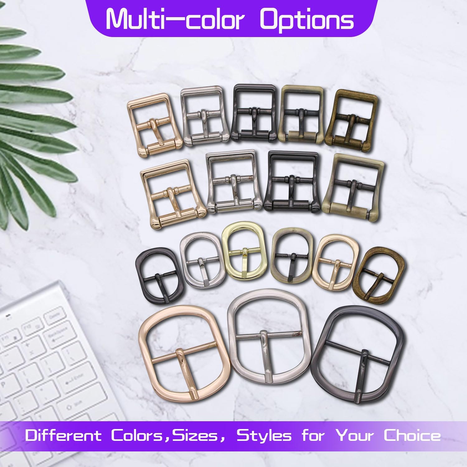 Metal Roller Buckle Center Bar Buckle for Leather Bags Crafts - Image 4