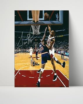 Scottie Pippen Autograph Print - Dunk on Ewing - Posterized Power - 16x20 Poster Print