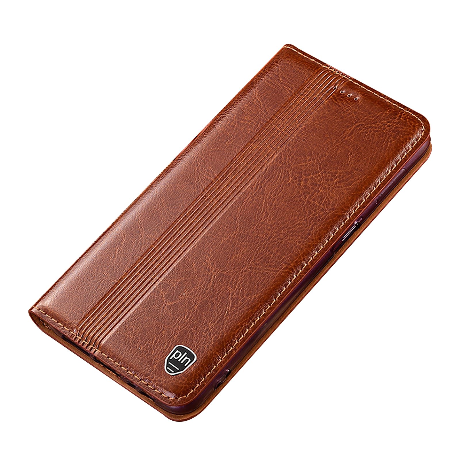 Housse Huawei Pura 90 Pro portefeuille cuir, étui anti-choc avec porte-carte orange
