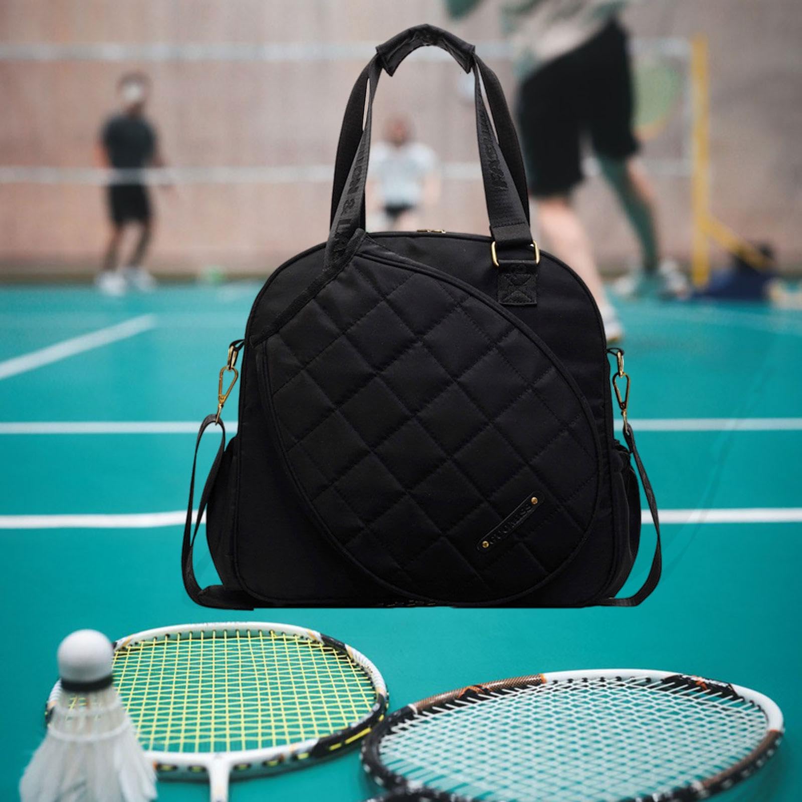 Bolsa de Tenis Racket Bolso Impermeable para Pádel Y Bádminton Bolsa de Hombro Espaciosa con Cierre de Cremallera Bolsa Resistente de Nailon