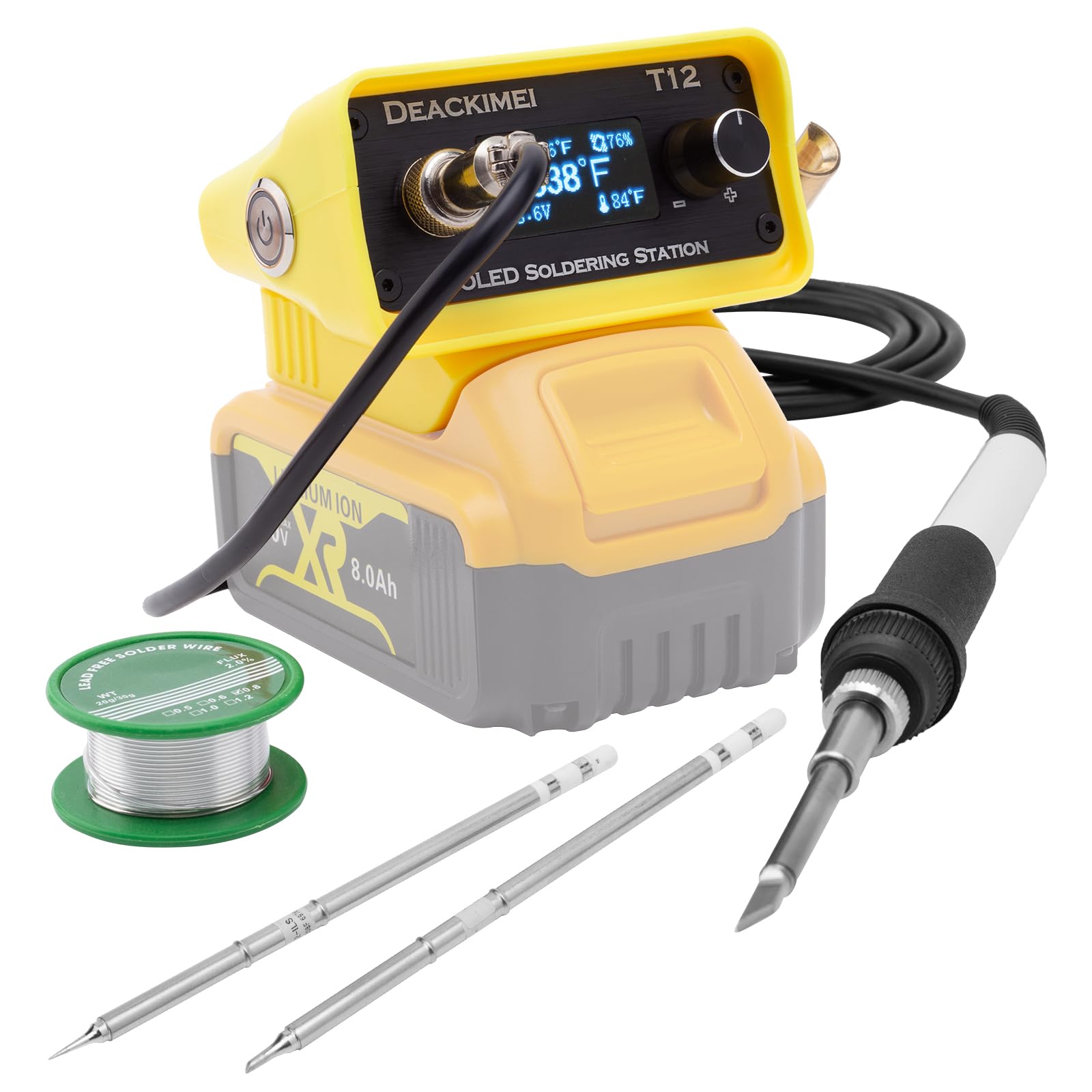 Saldatore elettrico a batteria da 60 W per stazione di saldatura portatile a batteria Dewalt 18 V 20 V Riscaldamento rapido Strumenti di saldatura di riparazione fai da te  1420