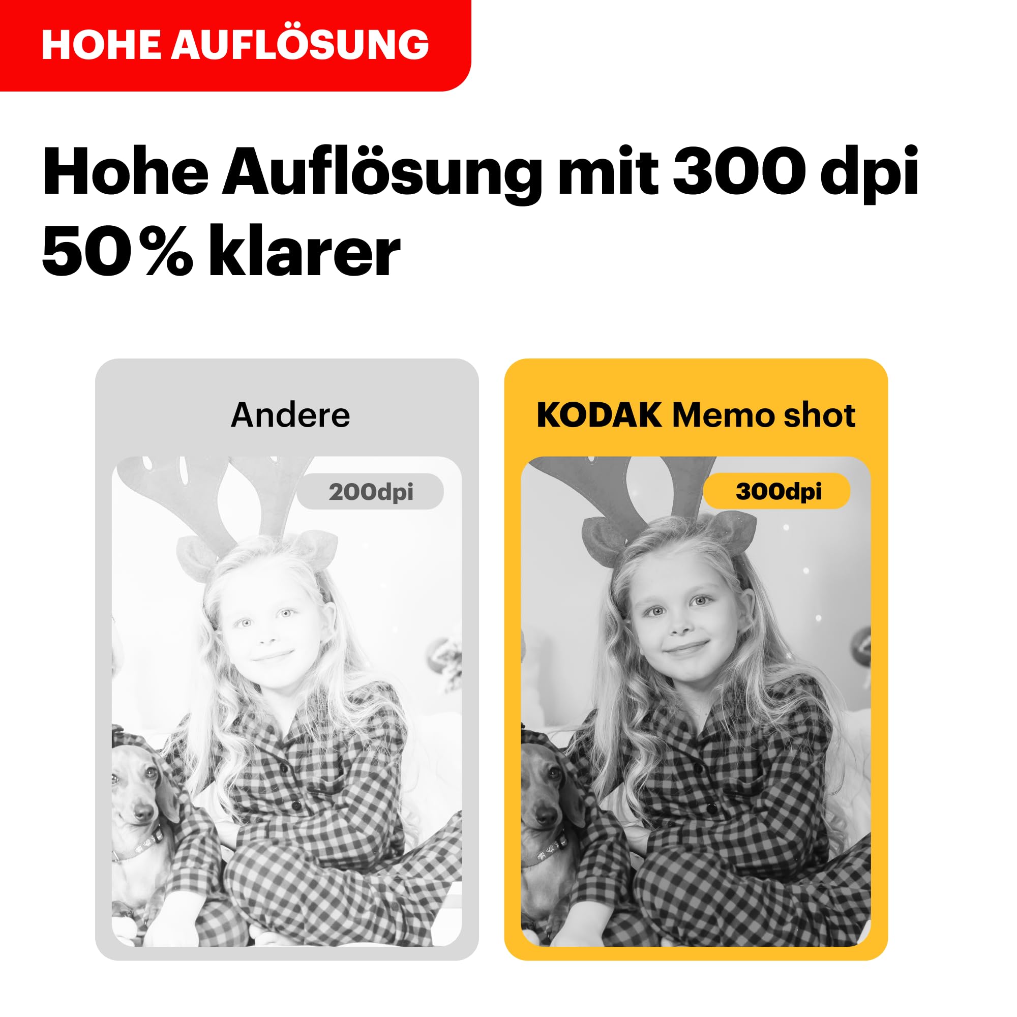 Kodak Memo Shot ERA Kinder-Sofortbild-Digitalkamera und Foto-Etikettendrucker, Weiß (Kamera mit 1 Rolle One-Touch-Etikettenpatrone)