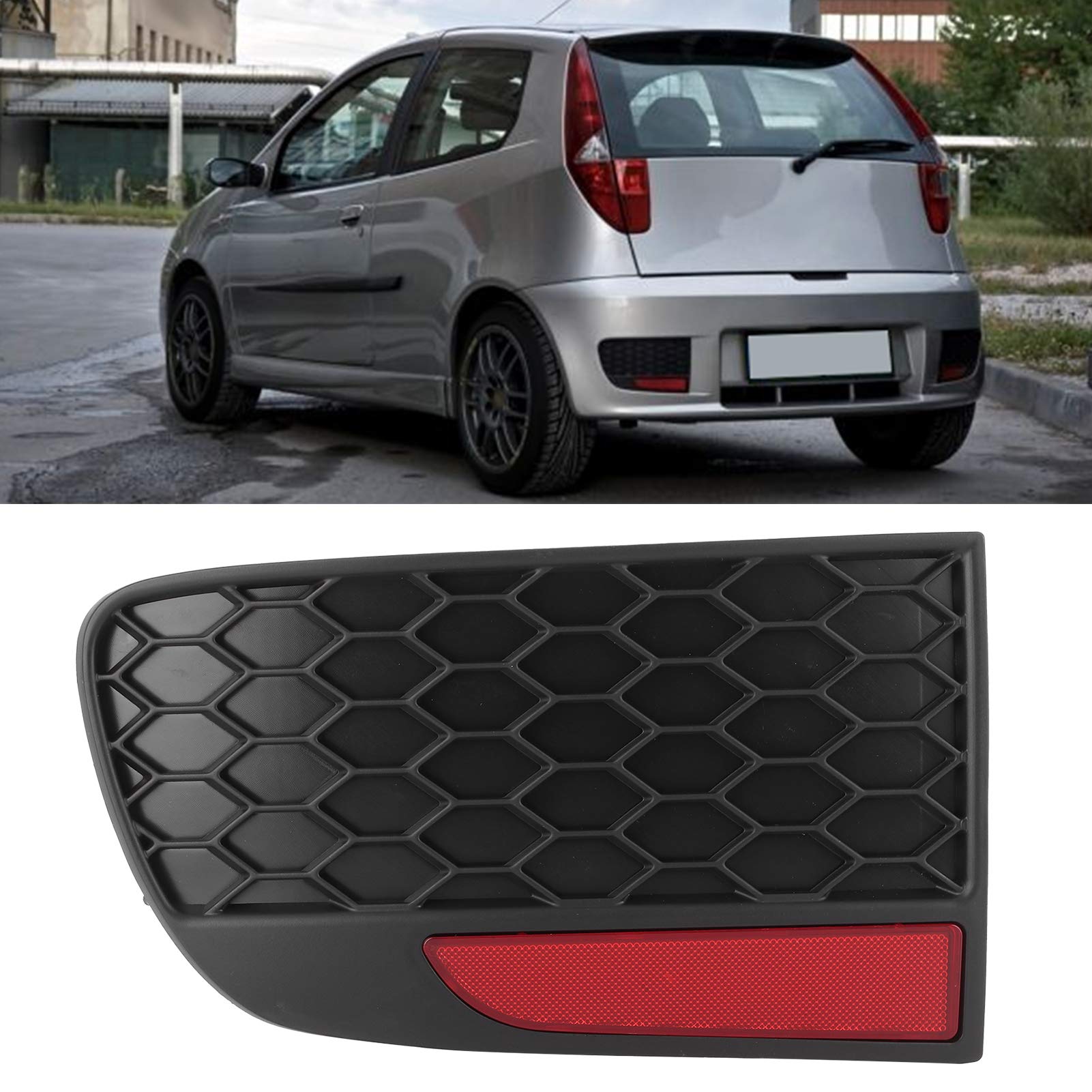 Jeffergarden Garniture En Nid D'abeille De Réflecteur De Pare-chocs Arrière 735362640 Pour Fiat Punto Mk2b 1999-2012Right