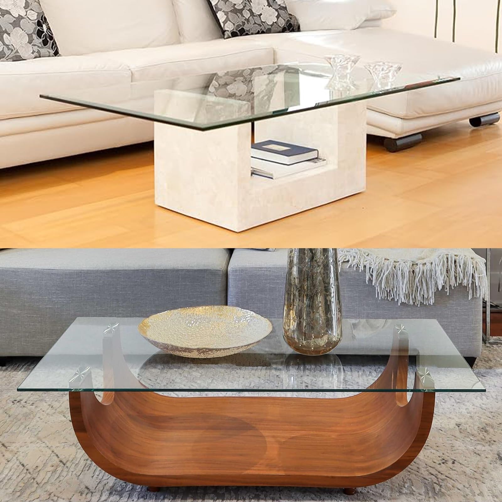 Amazon.com: SXKJQER Rectangle/Square 8mm Thick Flat Edge Tempered