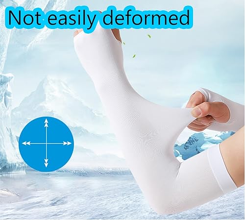 Miniatura 3 de 4 pares de mangas de enfriamiento con protección solar UV, manga de compresión para cubierta de tatuaje de brazo (dedo cubierta)