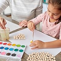 Vista 4 de Bolas de madera de 1/2 pulgada, 300 bolas de madera redondas sin terminar, bolas pequeñas de madera natural de 0.472 in para manualidades