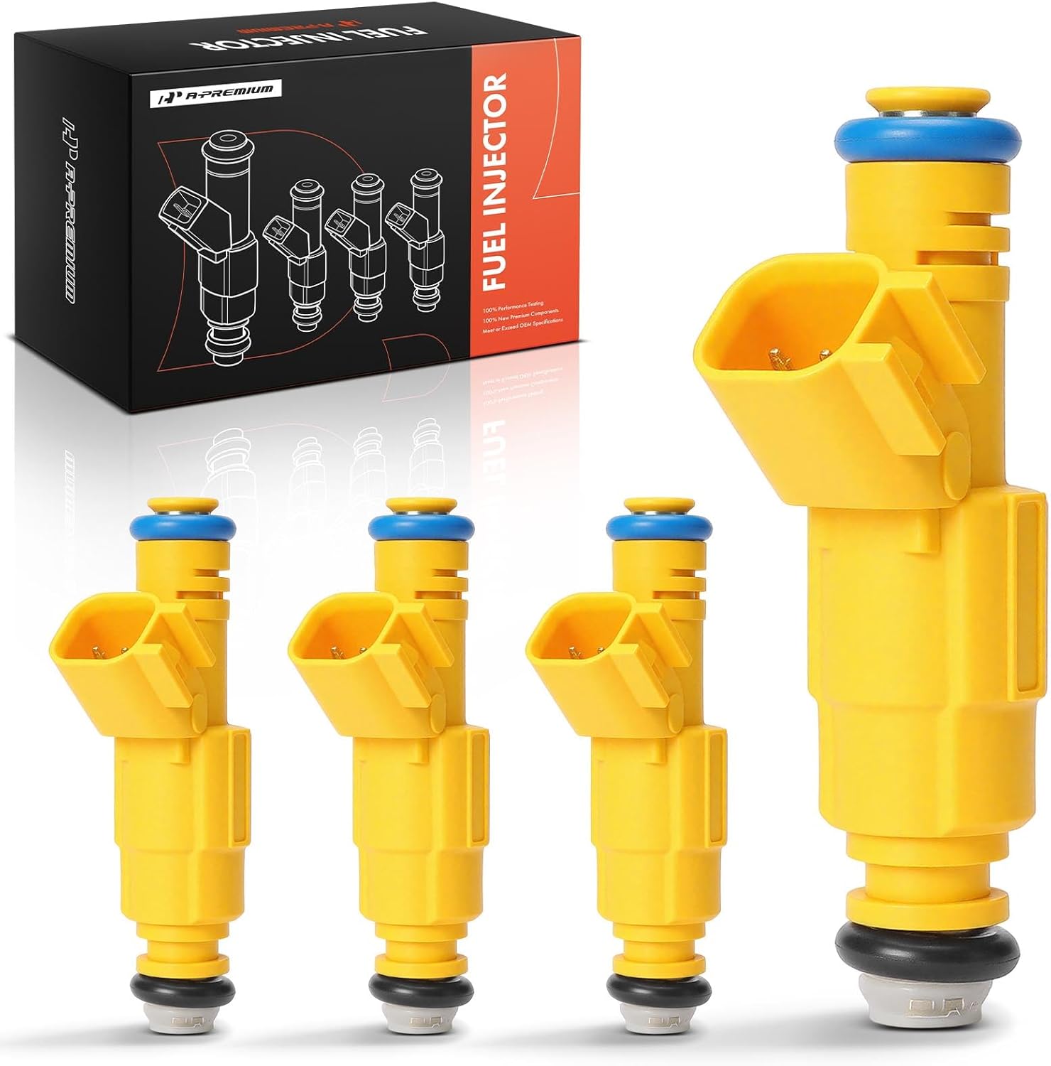 A-Premium Fuel Injectors Compatible with Ford Ranger 2004-2006 & Mazda B2300 2003-2006, L4 2.3L, Set of 4, Replace# 4L5Z9F593AA