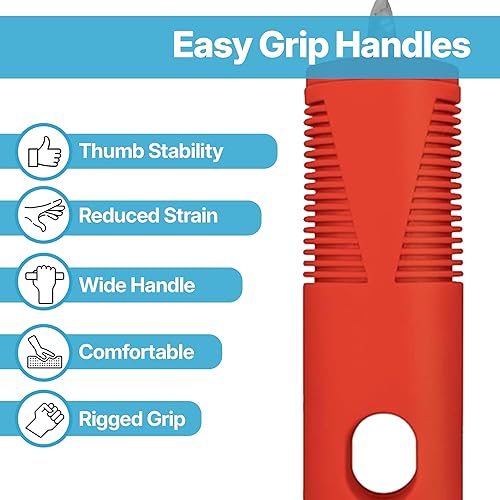 Miniatura 6 de Carex Utensilios adaptativos, utensilios construidos para adultos, cubiertos para pacientes con Parkinson, artritis, manos artríticas