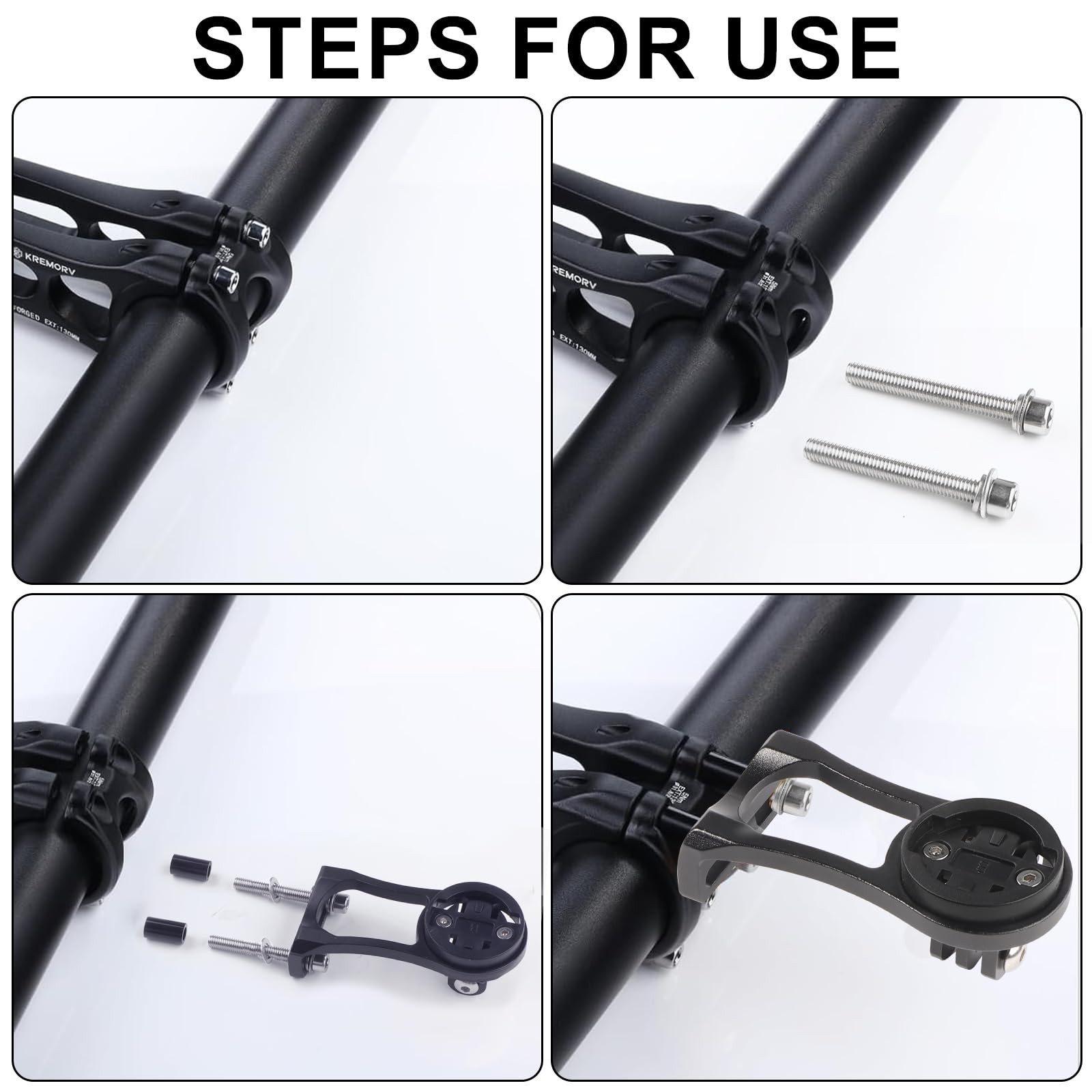 Supporto Manubrio Regolabile Per Garmin Edge (1040, 1030, 1000, 830, 530) Con Attacco Gopro - Foto 4
