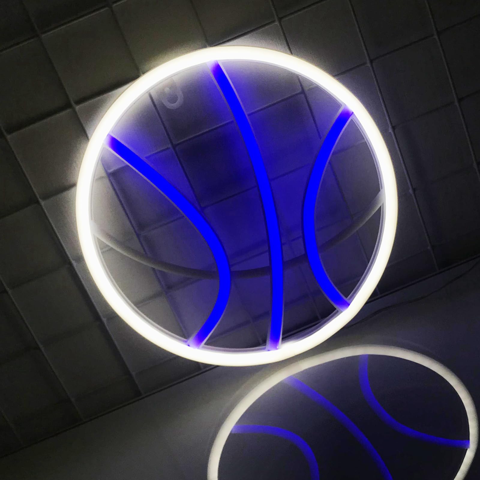Neonowy szyld LED do koszykówki, zasilany bateriami USB lub AA, dekoracja hotelowa, restauracja, energooszczędna, bezpieczna i stabilna, można ją postawić płasko lub zawiesić na ścianie