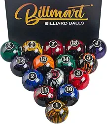 Billmart Bolas de bilhar premium acessórios para mesa de bilhar 5,8 cm tamanho regulatório 16 bolas de bilhar conjunto de bilhar