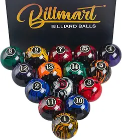 Billmart Bolas de bilhar premium acessórios para mesa de bilhar 5,8 cm tamanho regulatório 16 bolas de bilhar conjunto de bilhar