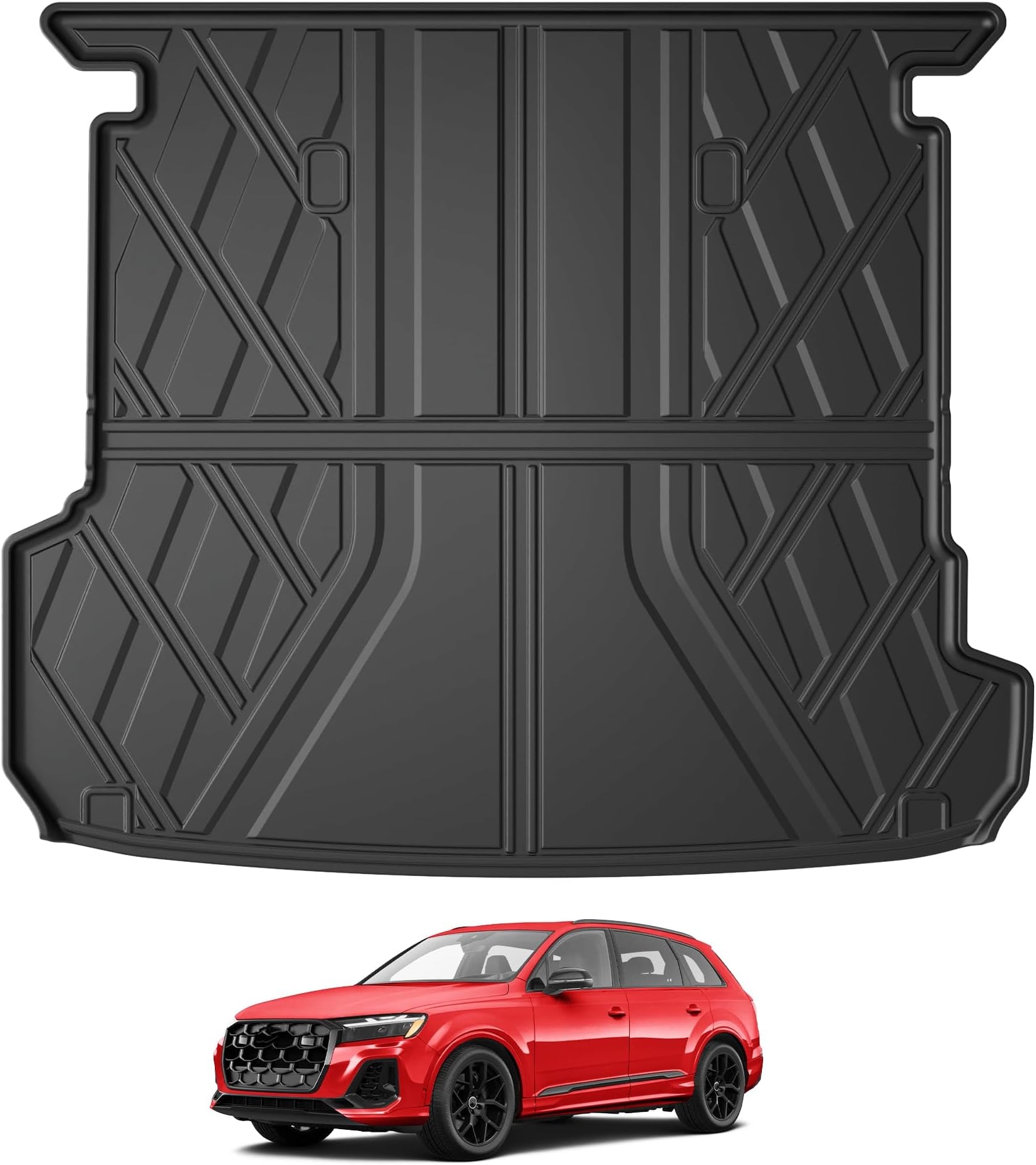 Original Cargo Liner Fit for 2017-2026 Audi Q7/SQ7 | All Weather TPE Custom Fit for Q7 Cargo Tray Non-Slip Rear Trunk Mat, Black