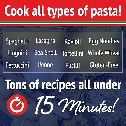 Miniatura 4 de Fasta Pasta Cocina de pasta para microondas, el original (2 unidades): cocina hasta 4 porciones, sin ensuciar, pegar o esperar a que hierva, pasta