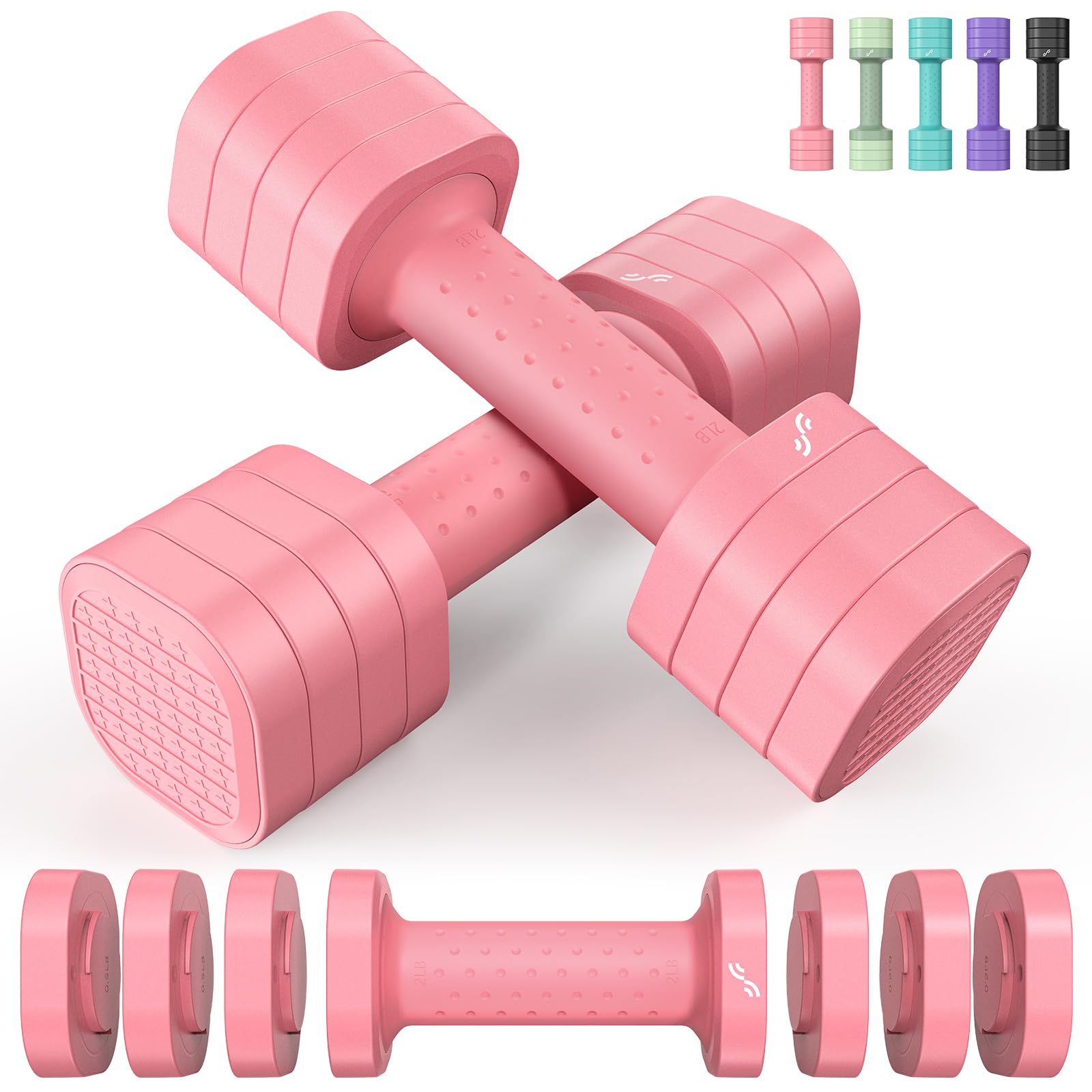 Amazon | Sportneer ダンベル 可変式 各0.9kg~2.3kg調節可 2個セット