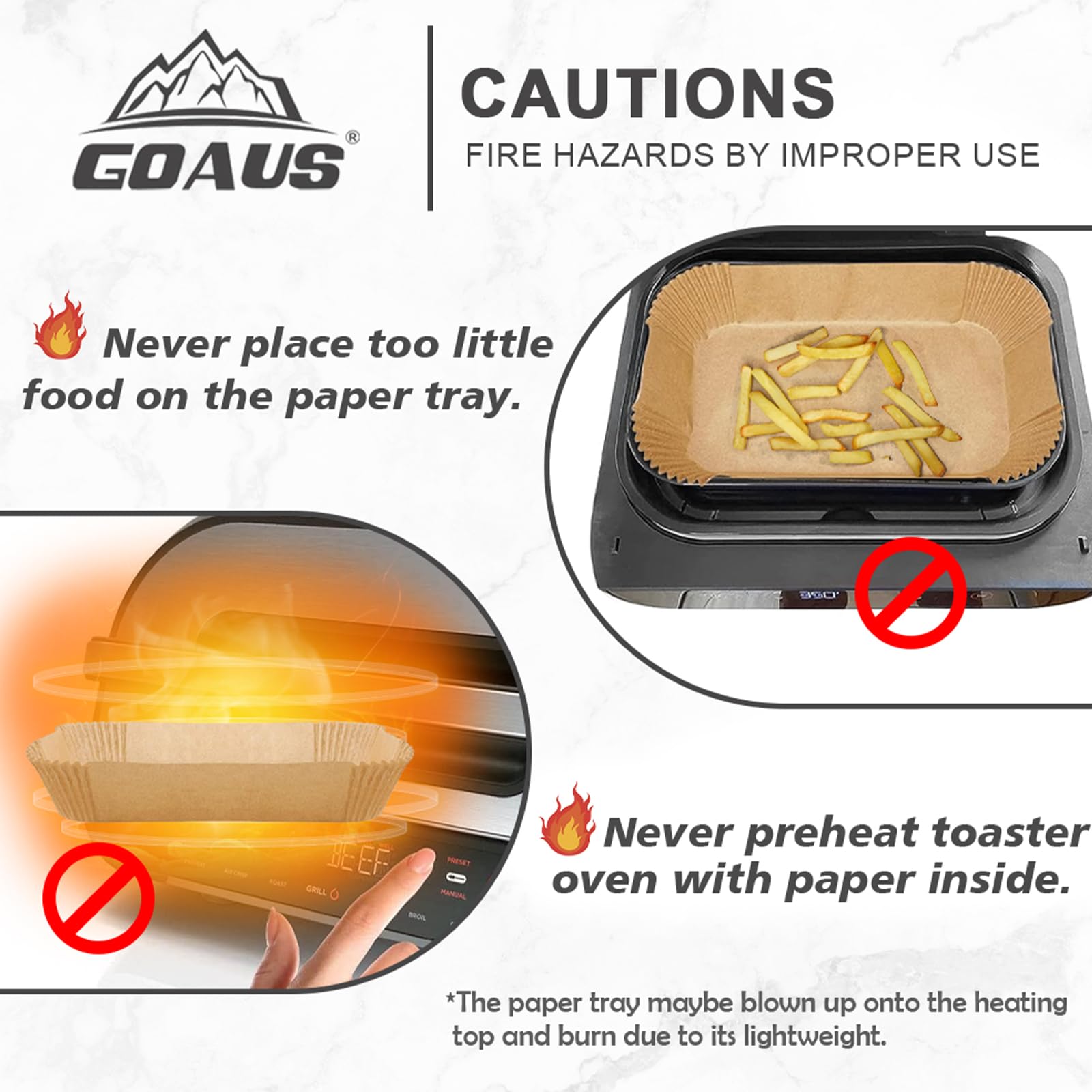 Ninja air fryer parchment paper fire hazard